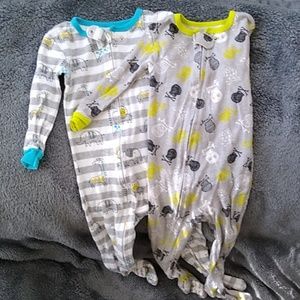 Cotton long sleeved fottie PJs